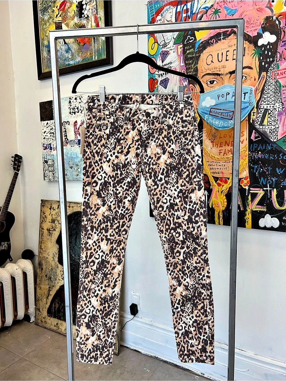 Bob Ore x Acquaverde Leopard Print Skinny Jeans